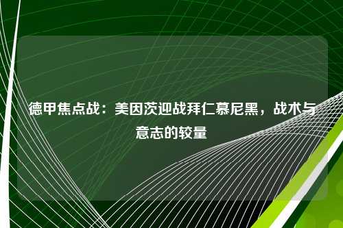 德甲焦点战：美因茨迎战拜仁慕尼黑，战术与意志的较量
